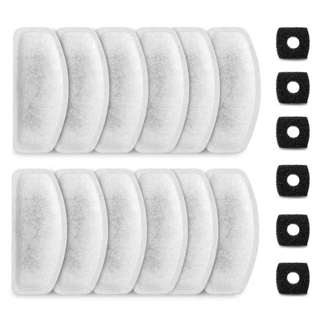 Cepheus Cat Water Fountain Filter, 12 Pack Replacement Filter with 6 ...