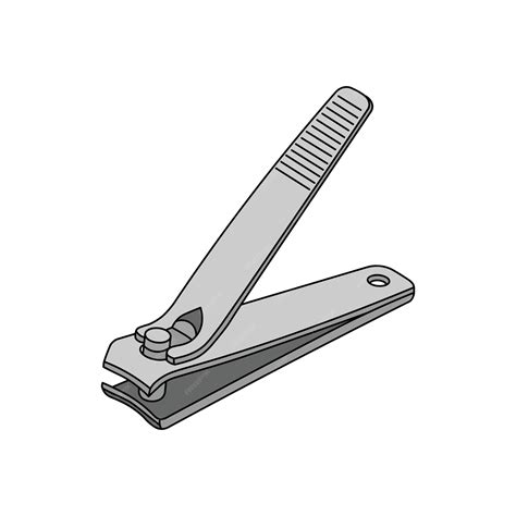 Kids drawing cartoon vector illustration nail clipper isolated on white ...