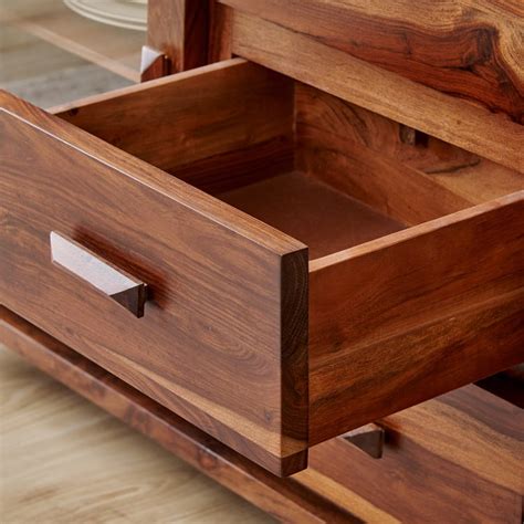 Buy Adana Grand Sheesham Wood Sideboard - Brown from Home Centre at ...