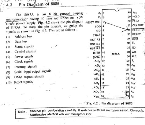 Microprocessor Sapna Mam Notes - 4 Pin Diagram of 8085 : The 8085A is ...