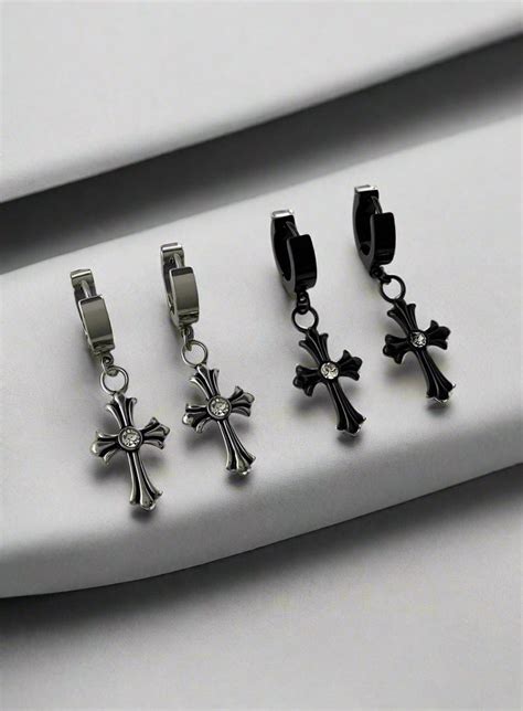 Buy Now Premium Nose & Ear Ring - CROSS CIRCLE BLACK - Titanium Steel ...