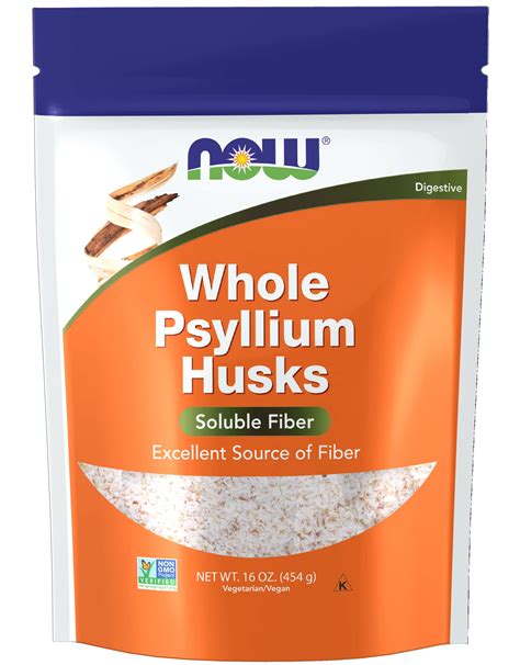 NOW Supplements, Whole Psyllium Husks, Non-GMO Project Verified ...