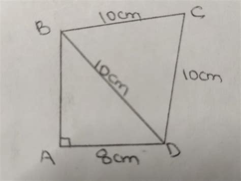 Calculate the area of the quadrilateral ABCD in which ABCD is ...