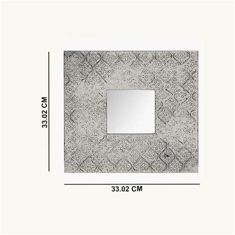 Buy VEDAS Metal Square Decorative Wall Mirror - 33.02x33.02cm from ...