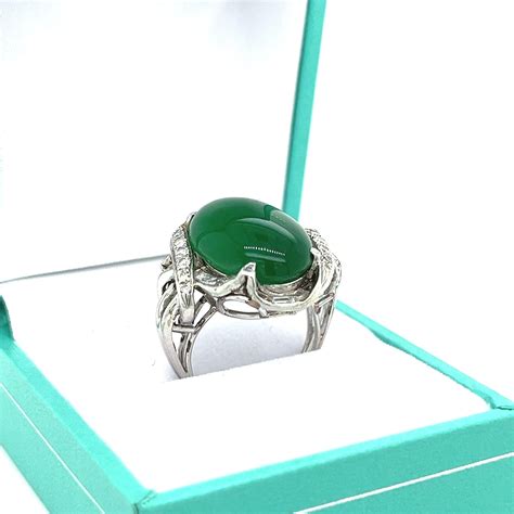 GIA Certified Imperial Jadeite Jade Type A Ring In Vintage Platinum Setting For Sale at 1stDibs ...