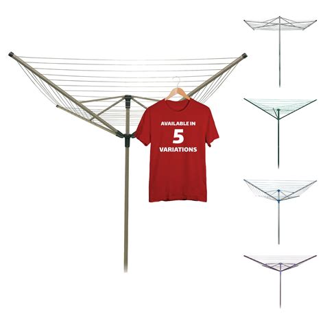 Heavy Duty Rotary Outdoor Drying Rack 194 Feet Umbrella Clothesline ...