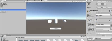 GameObject Destroy Unity 的图像结果