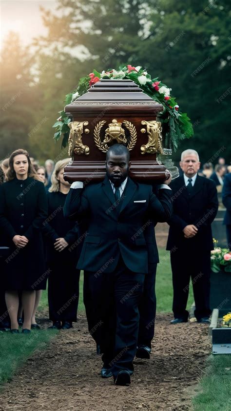 Premium Photo | Coffin bearer carrying casket at funeral