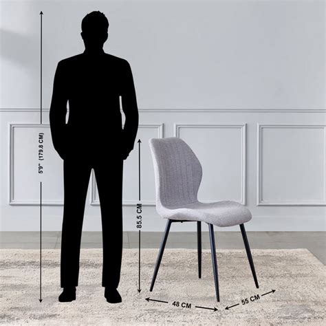 Buy Arcane Set of 4 Fabric Dining Chairs - Grey from Home Centre at ...