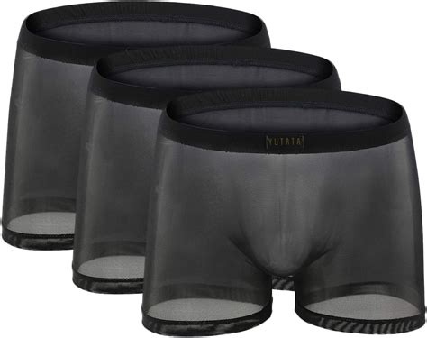 Men's Transparent Mesh Boxer Briefs, Breathable India | Ubuy