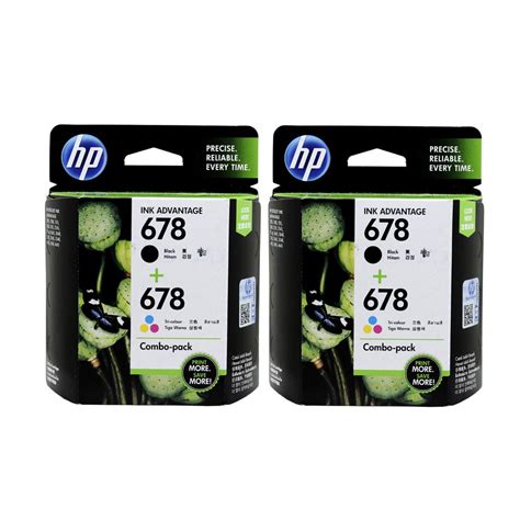 HP 678 Combo Pack - Black & Tricolor Ink Cartridge Pack of 2 : Amazon ...