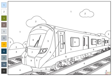 Free Printable Colored Trains