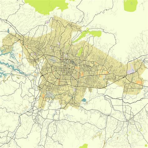 Premium Vector | Map of bandung city west java indonesia