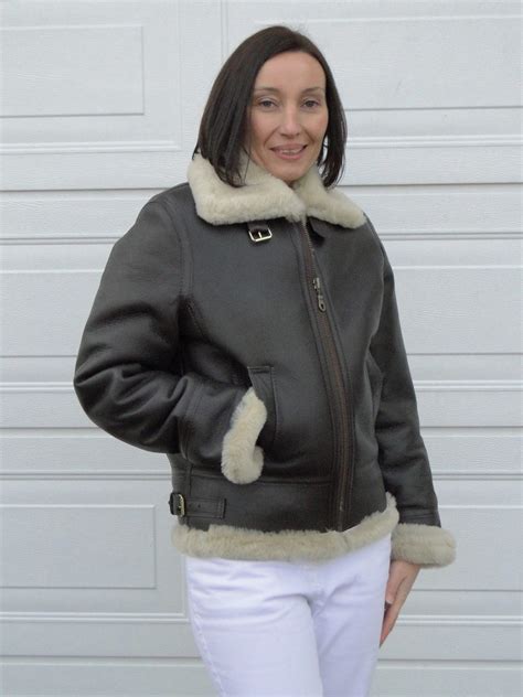 Ladies Genuine Sheepskin Flying Jacket – Radford Leather Fashions ...