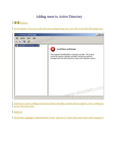 How to Add Users and Computer Active Directory 的图像结果