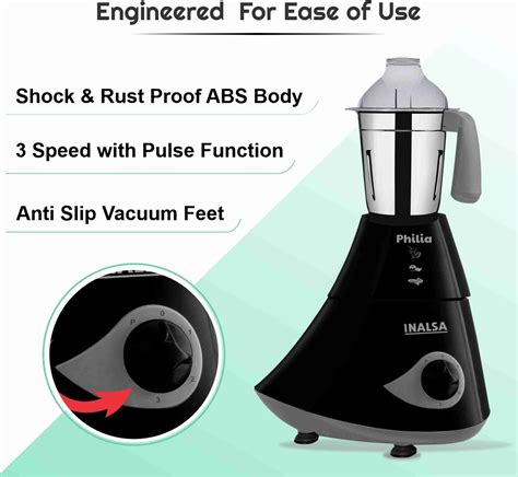 Inalsa Philia 750 W Mixer Grinder Price in India - Buy Inalsa Philia ...