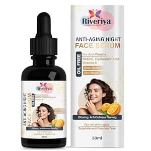 Anti Aging Night Face Serum - OIL FREE -For Anti Wrinkle,Retinol ...