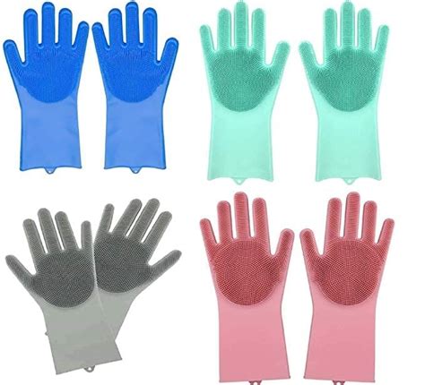 RRM Silcion Gloves for Dishwashing, Washing Utensils Silicone ...