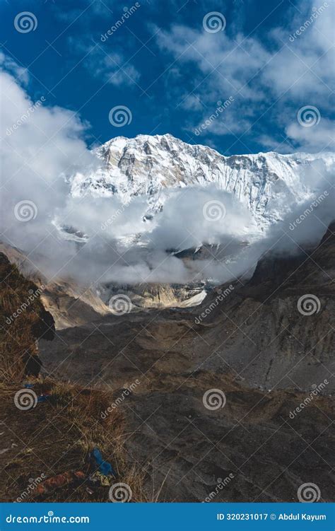 Snow Covered Mountain Peaks, Mountain in Nepal, Mount Everest Country ...