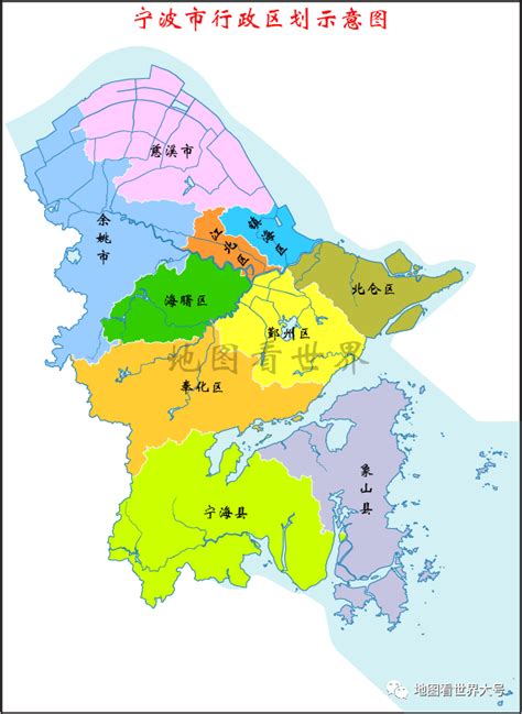宁波市区域划分地图,宁波各区县划分图,宁波区划分图_大山谷图库