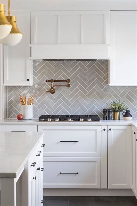 41+ Colorful Herringbone Backsplash Ideas - ( TRENDY ) - Backsplashes