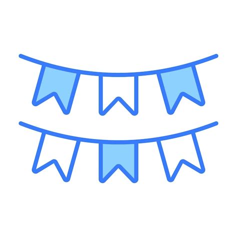 Flat editable vector of garlands party decoration equipment | Premium ...