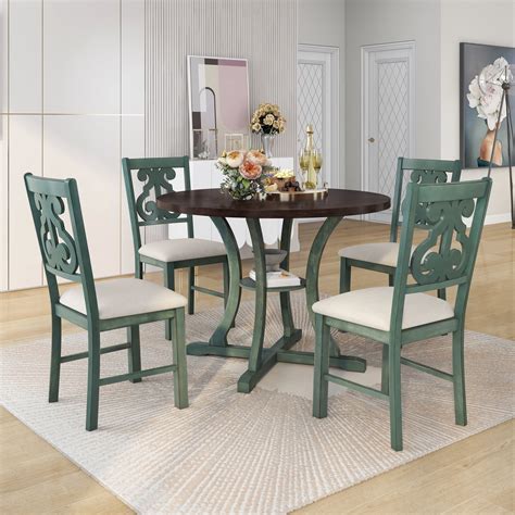 EUROCO 42 5-Piece Kitchen Table Set,Round Dining Philippines | Ubuy