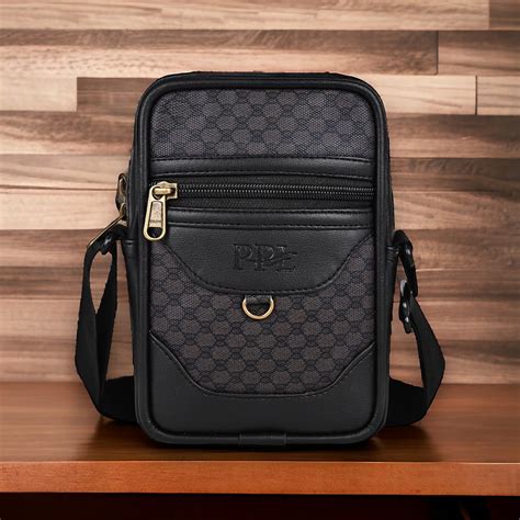 Swiss Elegant Black Crossbody Sling Bag For Men – Pramadda Pure Luxury