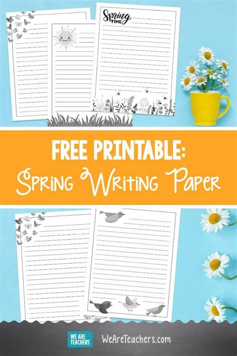 Printable Spring Writing Paper - Printable Word Searches