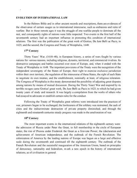 PIL UNIT 1 - good - EVOLUTION OF INTERNATIONAL LAW In the Hebrew Bible ...