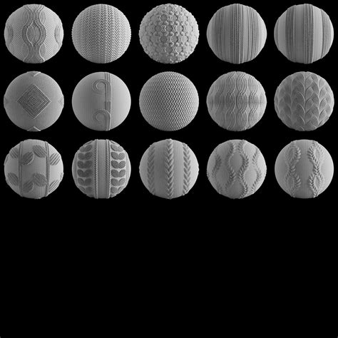 ArtStation - 40 fabric alpha brush bundle : TRICOT & KNITTED (2k tiff ...