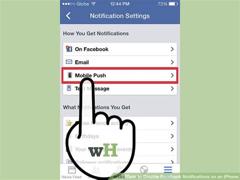 Image result for iPhone Facebook Menu Notifications