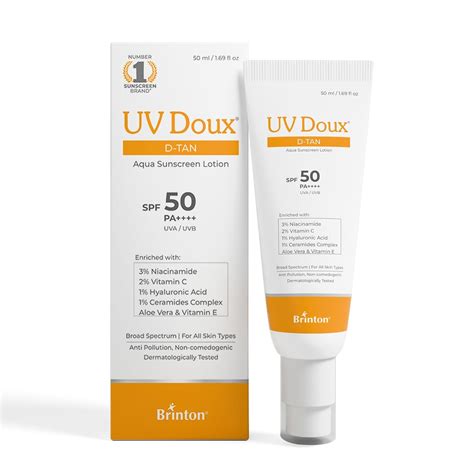 UV Doux D-Tan Aqua Sunscreen Lotion SPF 50 PA++++ 50 ml