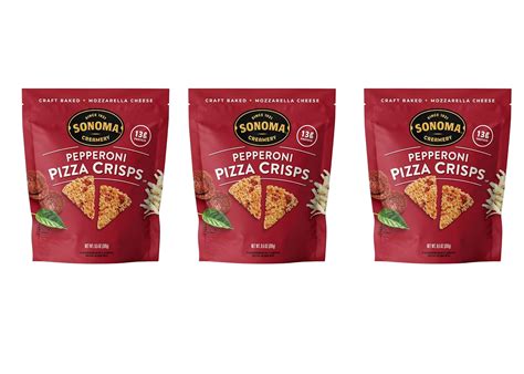 Amazon.com: Sonoma Creamery - Pizza Crisps, Pepperoni, 9.5 Oz (3 Count ...