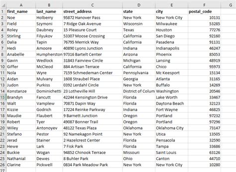 Excel Mailing Labels 的图像结果