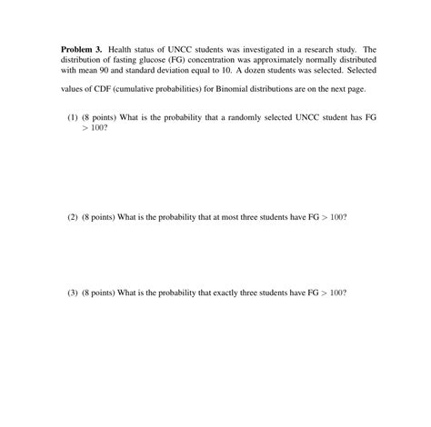 Solved Problem 3. Health status of UNCC students was | Chegg.com