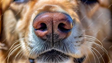 Premium Photo | Closeup of a dogs nose with the background blurred ...