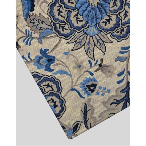 allen + roth 8 X 10 Wool Blue Indoor Geometric Area Rug at Lowes.com