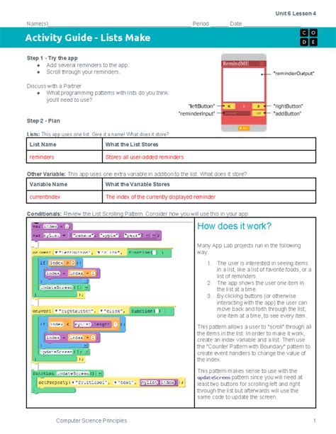 Image result for Code.org Unit 5 Lesson 12 Activity Guide