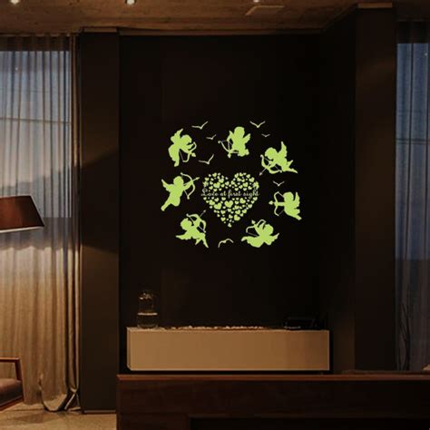 JAAMSO ROYALS 'Radium Love Angels' Glow in Dark Wall Sticker (21 cm X ...