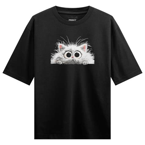 PRDGY Peek-A-Meow Oversized T-Shirt | PRDGY™
