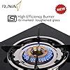 RUWA 2 Burner Gas Stove Glass Top for Kitchen - Manual Ignition Cooktop ...