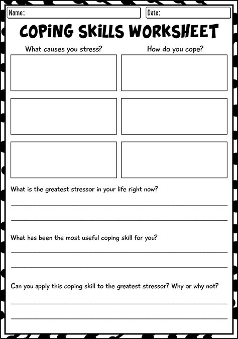 11 Free Printable Worksheets Coping Skills - Free PDF at worksheeto.com