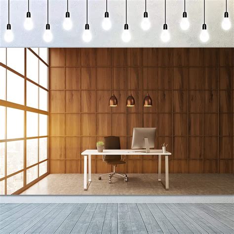 Yongfoto 10x8ft Office Backdrop Sunlight French Window Business Room ...