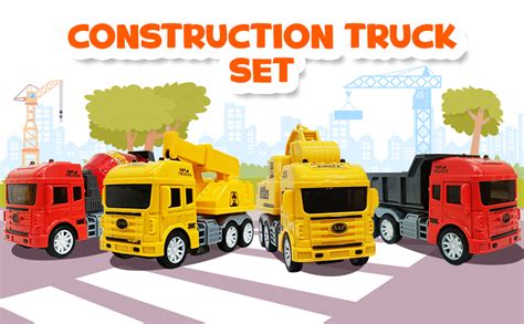 Buy Wembley 4Pcs Set Fire Truck Playset Friction Powered Truck with ...