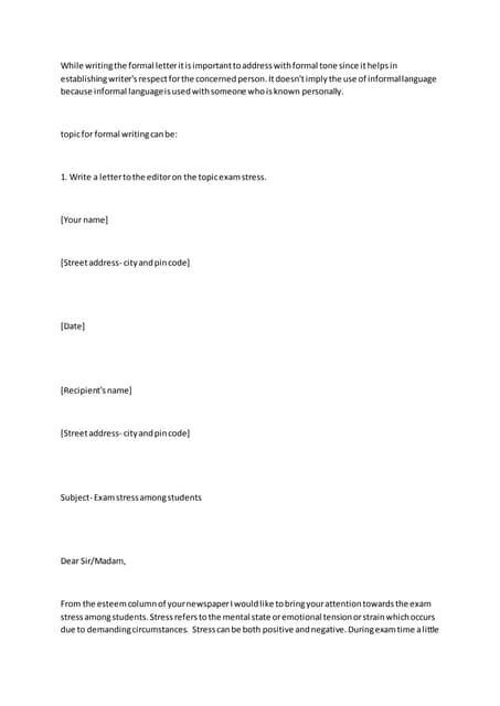 Letter Format Example and Writing Tips 的图像结果