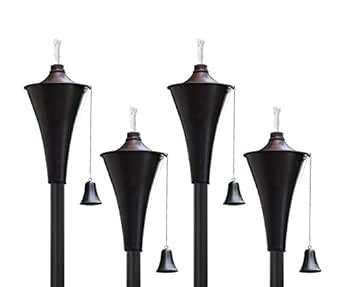 Legends Direct Oahu Torch Set of 4 (Black) : Amazon.in: Home Improvement