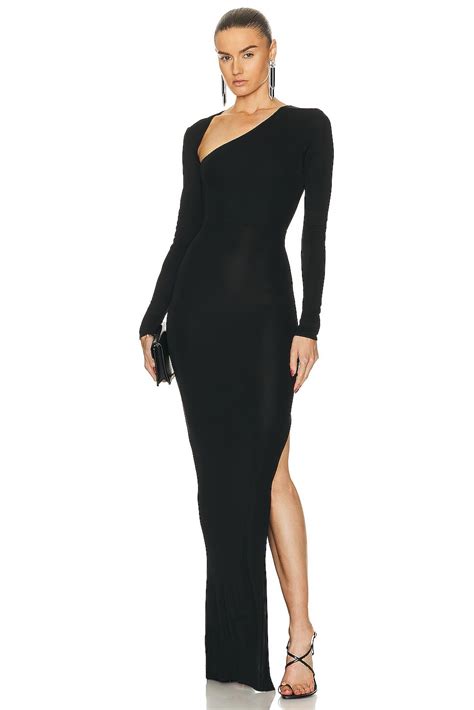 Alex Perry Long Sleeve Cut Out Dress in Black | FWRD