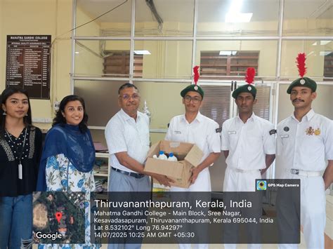 Cleaning Lotion Donation by NCC Naval Wing