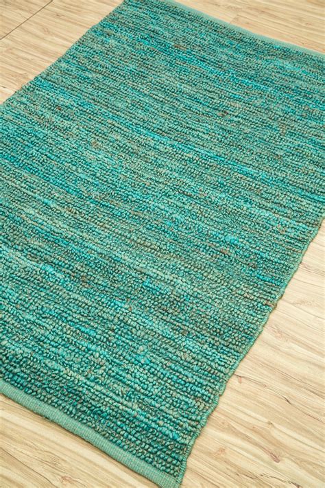 Blue Jute Rug 5x8 Feet - Stylish Moroccan & Tribal Living Room Carpet ...